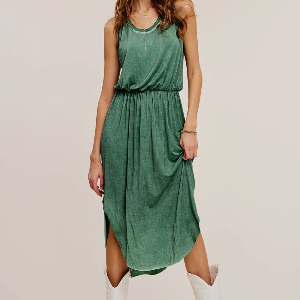 Boho Green Goddess Dress | Ruffle Midi | Vacation Vibes  🤩